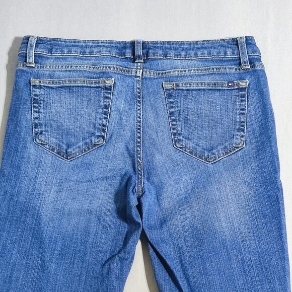 Tommy Hilfiger Jeans skinny women's size 10 medium washed blue zipper on the leg - Picture 4 of 13